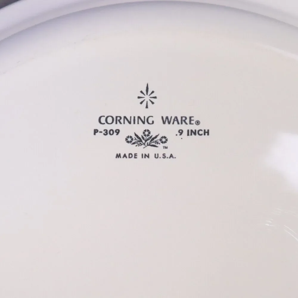 Corningware 9 Inch Pie Plate blue corn flower Design Pie Dish